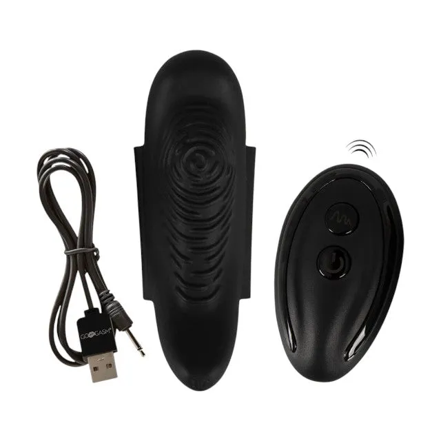 Vibrator pentru chilot GOGASM Panty Vibrator. cu aripi magnetice. control prin telecomandă. 10 funcții de vibrație. negru