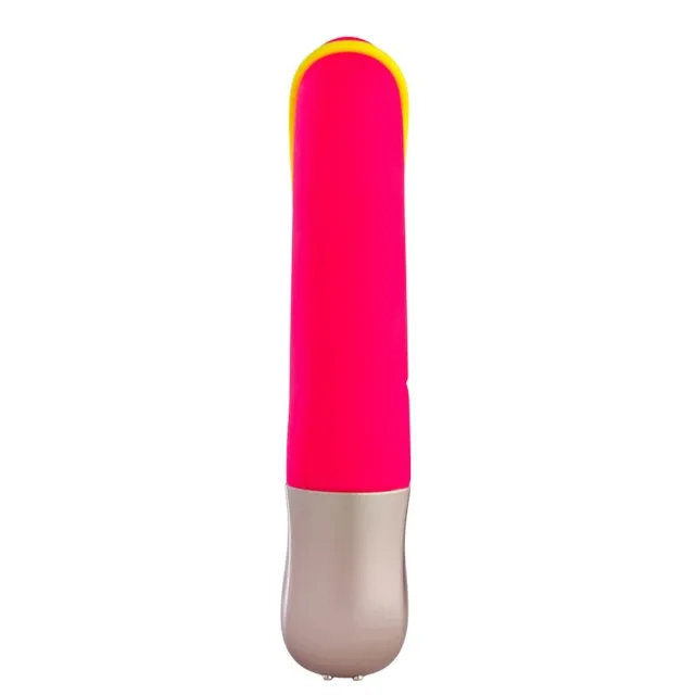 Vibrator rabbit FUN FACTORY Amorino. 12 funcții de vibrație. rezistent la apă. lungime 17 cm. culoare roz cu galben