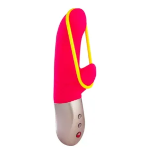 Vibrator rabbit FUN FACTORY Amorino. 12 funcții de vibrație. rezistent la apă. lungime 17 cm. culoare roz cu galben