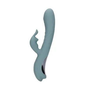 Vibrator rabbit LOVELINE Fingering Motion Rabbit Vibrator. cu funcție de mișcare internă. 20 funcții de vibrație. gri