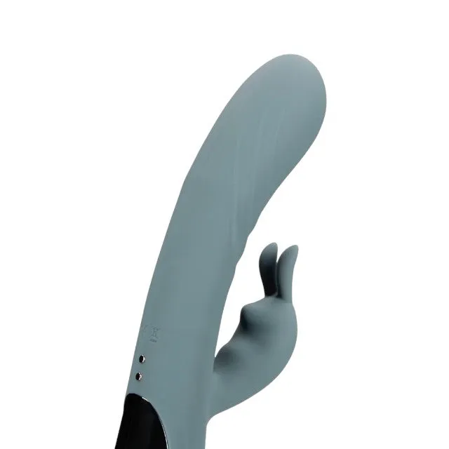 Vibrator rabbit LOVELINE Fingering Motion Rabbit Vibrator. cu funcție de mișcare internă. 20 funcții de vibrație. gri