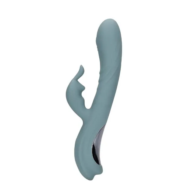 Vibrator rabbit LOVELINE Fingering Motion Rabbit Vibrator. cu funcție de mișcare internă. 20 funcții de vibrație. gri