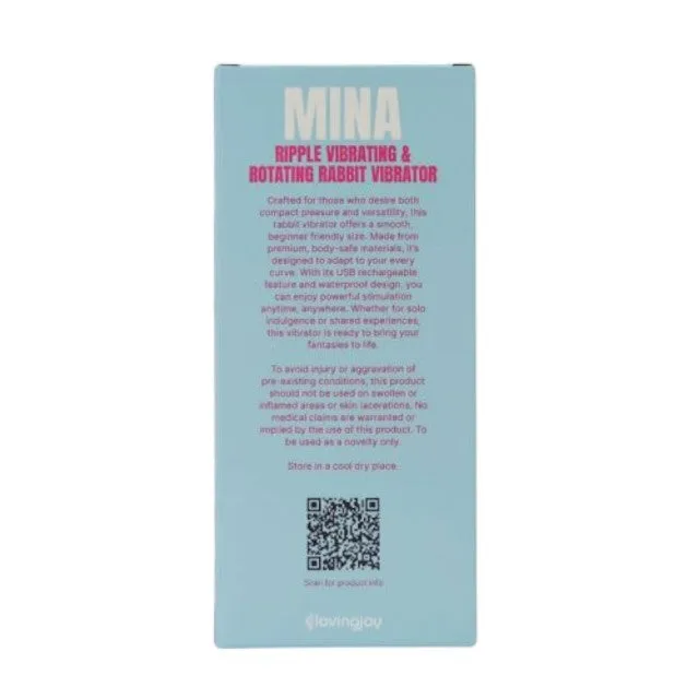 Vibrator rabbit LovingJoy MINA RIPPLE. din silicon. cu funcție de rotație. 5 funcții de vibrație. rezistent la apă. culoare roz(N12561)