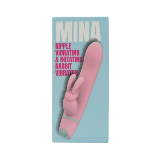 Vibrator rabbit LovingJoy MINA RIPPLE. din silicon. cu funcție de rotație. 5 funcții de vibrație. rezistent la apă. culoare roz(N12561)