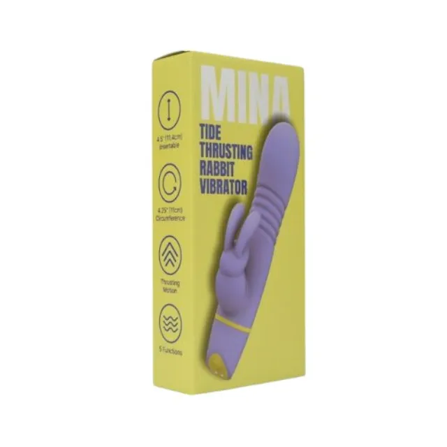 Vibrator rabbit LovingJoy MINA TIDE. din silicon. cu funcție de penetrare. 5 funcții de vibrație. rezistent la apă. culoare mov(N12560)