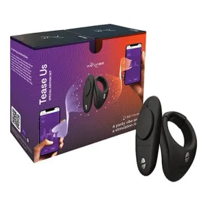 WE VIBE - Tease us Set App-Controlled Bond Cock Ring and Moxie  Panty Vibrator Couples Set (Black)