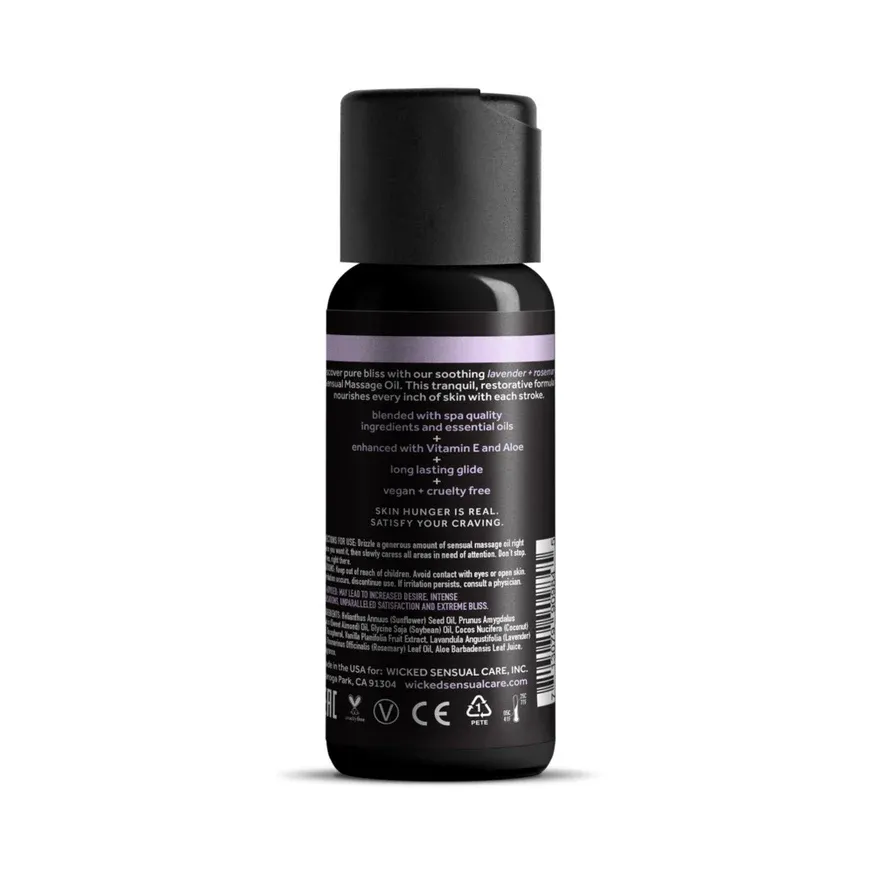 Wicked Lavender & Rosemary Sensual Massage Oil 4 oz